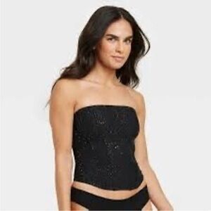 Auden Sheer Shimmer Corset NWT